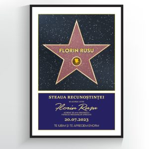 Tablou Steaua Hollywood personalizat